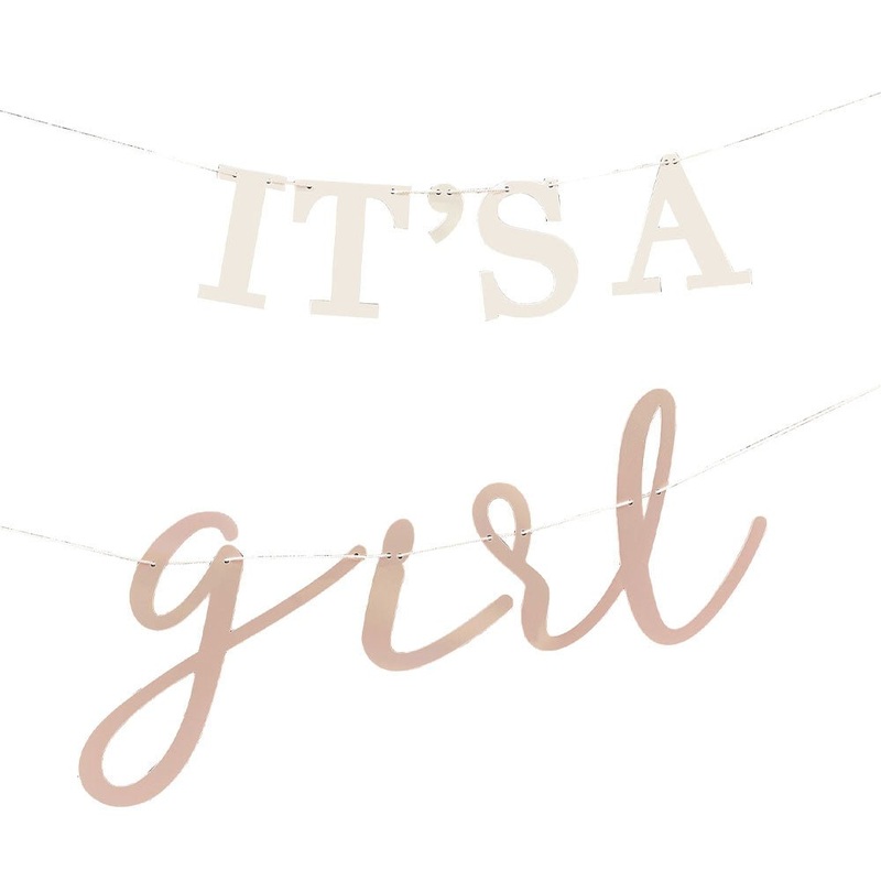 It's a Girl Garland Banner