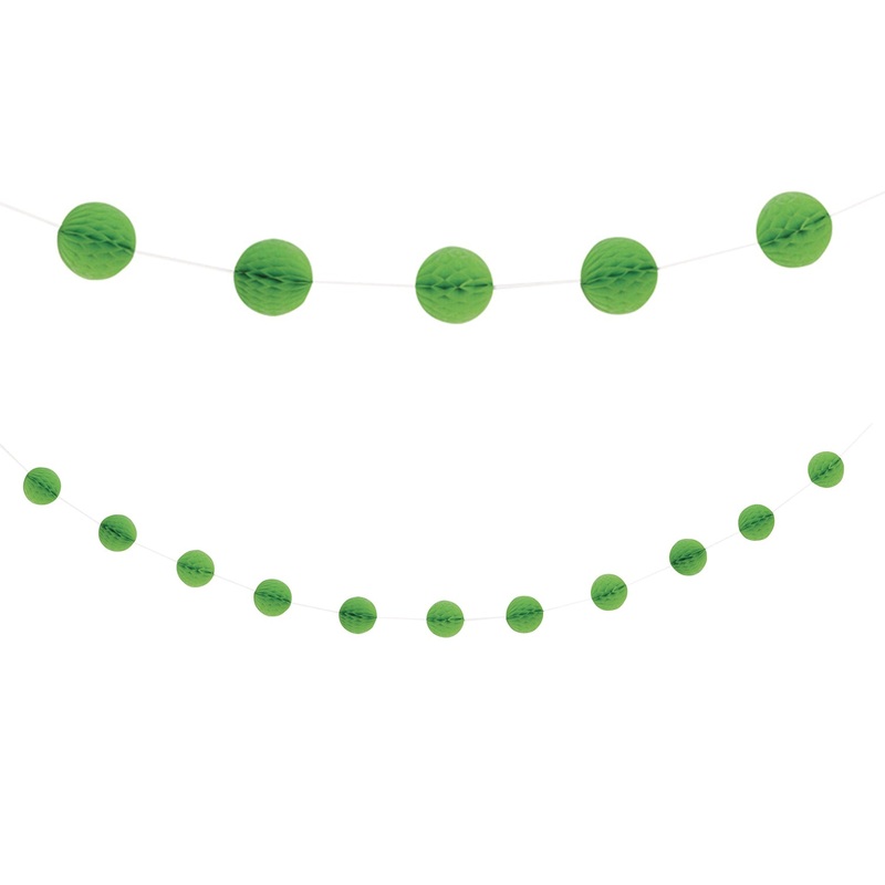Lime Green Honeycomb Garland 2m