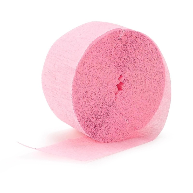 Pastel Pink Crepe Streamer 24m