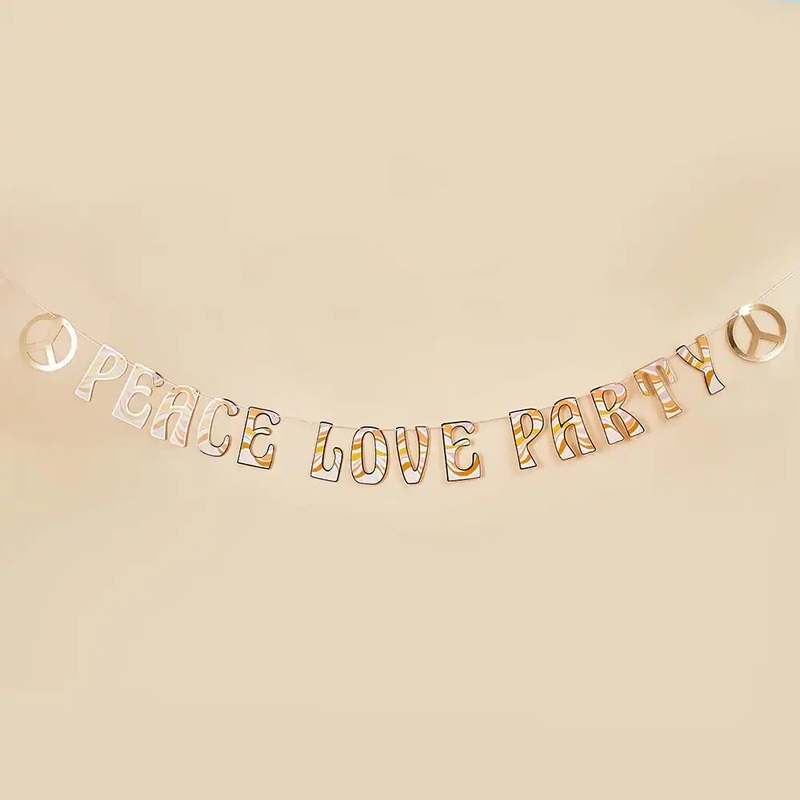 Peace Love Party Banner (2m)
