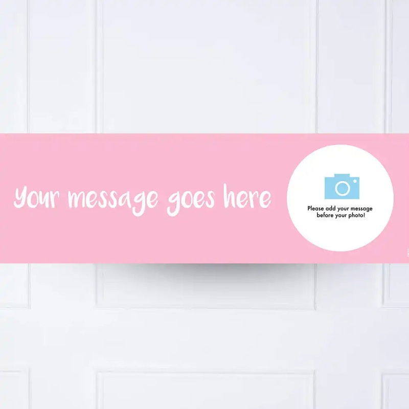 Pink Personalised Party Banner