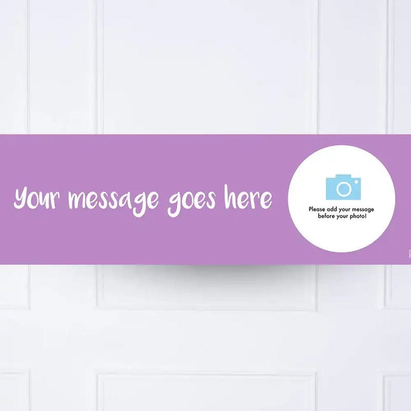 Purple Personalised Party Banner
