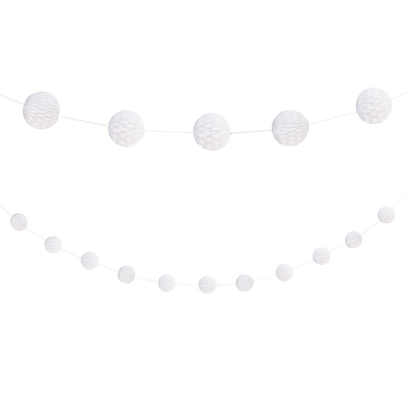 White Honeycomb Garland 2m