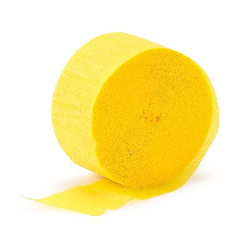 Yellow Crepe Streamer 24m