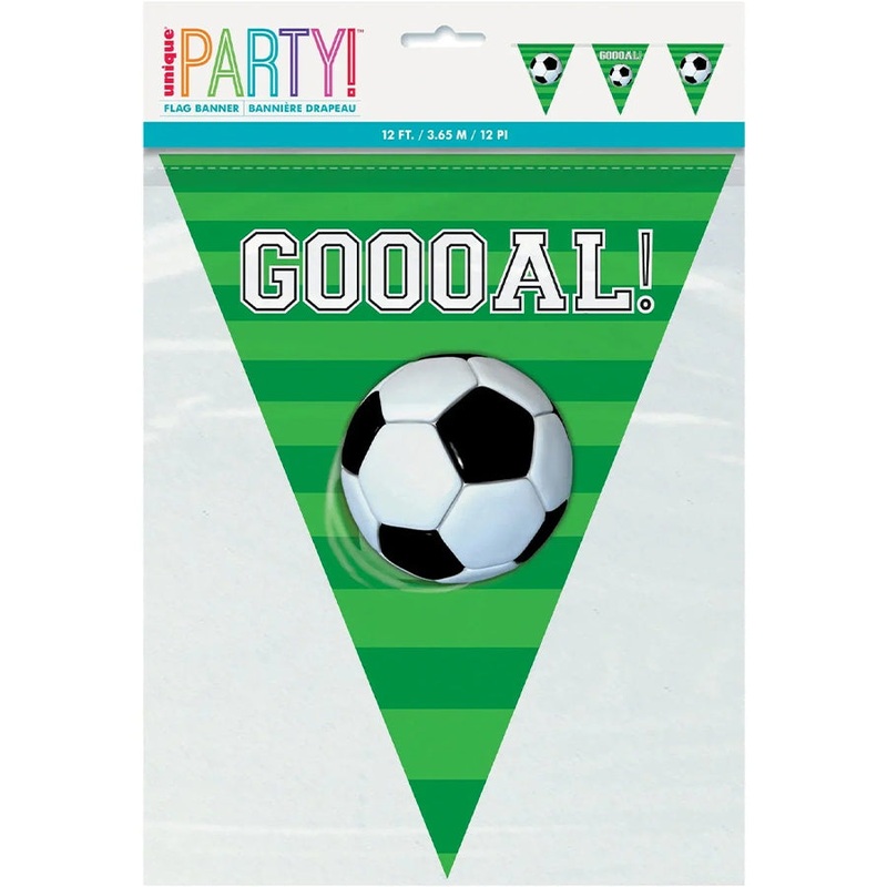 3D SOCCER 12ft FLAG BANNER