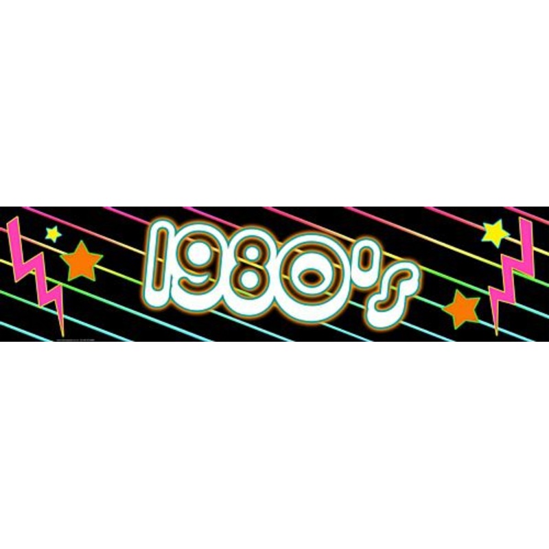 80'S Techno Themed Banner- 1.2m