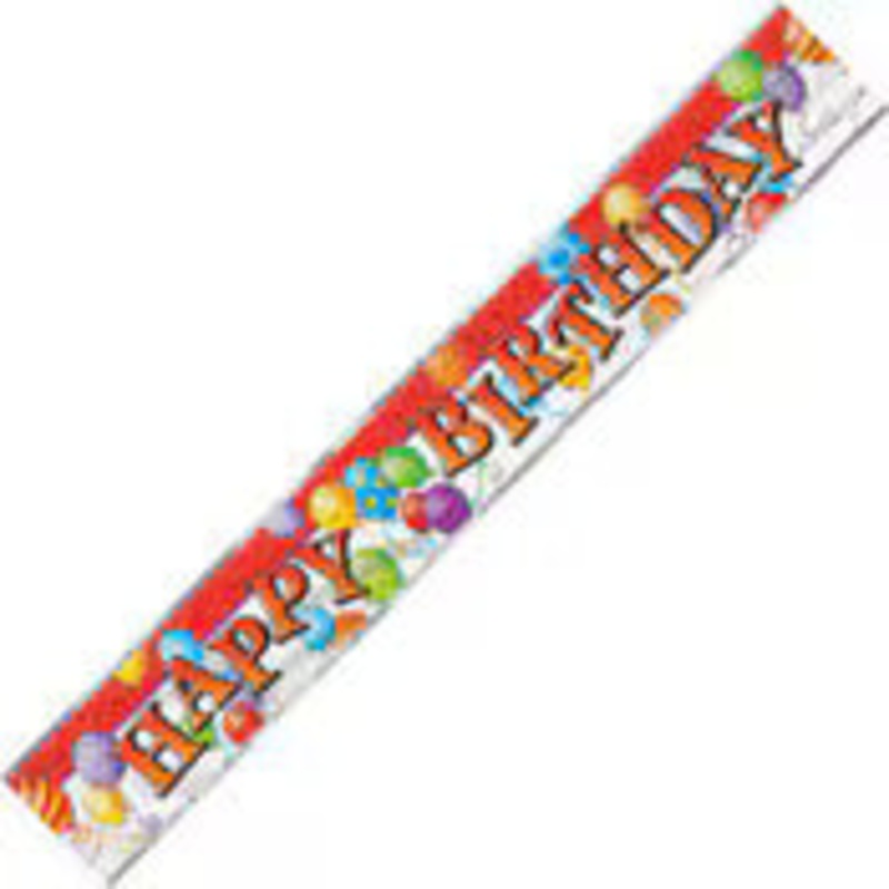 B/Day Balloons Foil Banner 18'