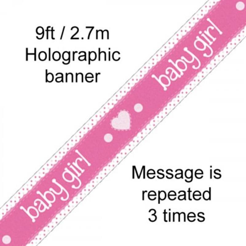Baby Girl Banner Pink