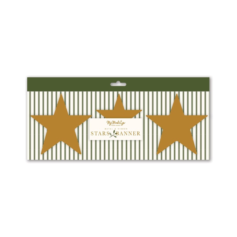 Christmas Metal Stars Banner