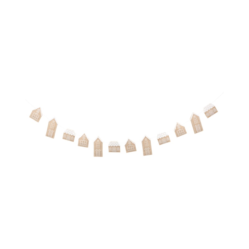 Gingerbread Felt Houses Banner