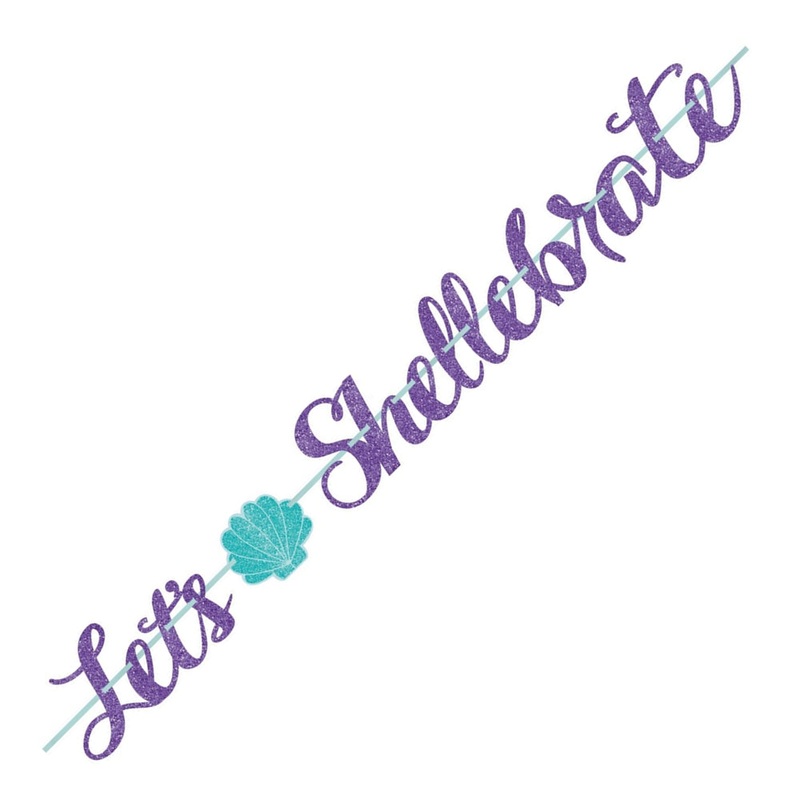 Glitter banner lets shellebrate