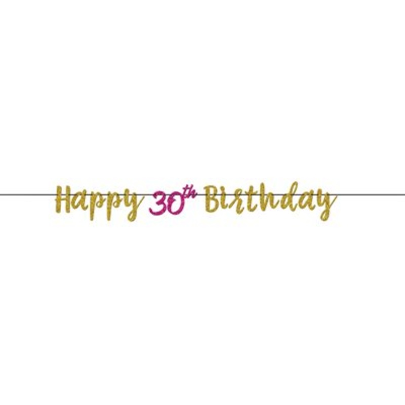 Glitter letter banner 30th