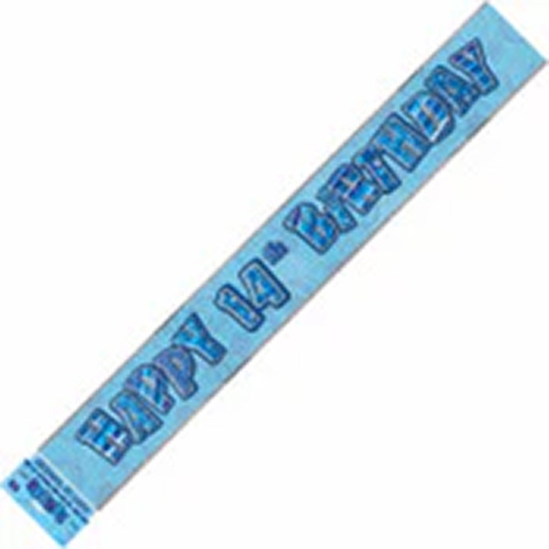 GLITZ BLUE 14 FOIL BANNER 12ft