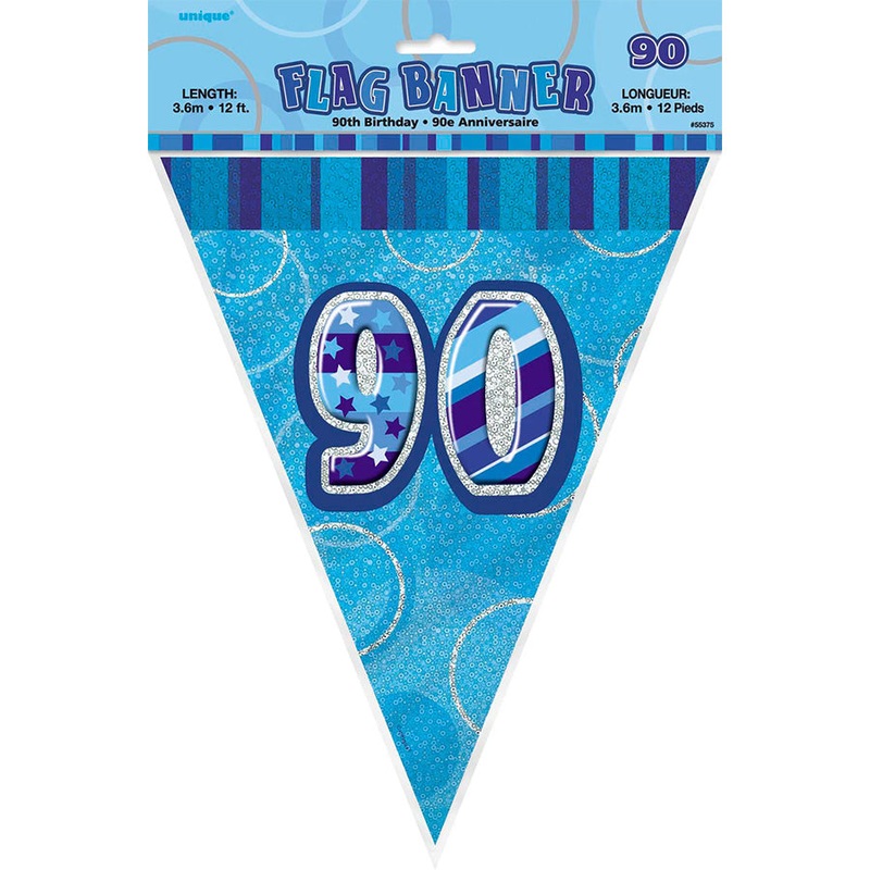 GLITZ BLUE FLAG BANNER - 90