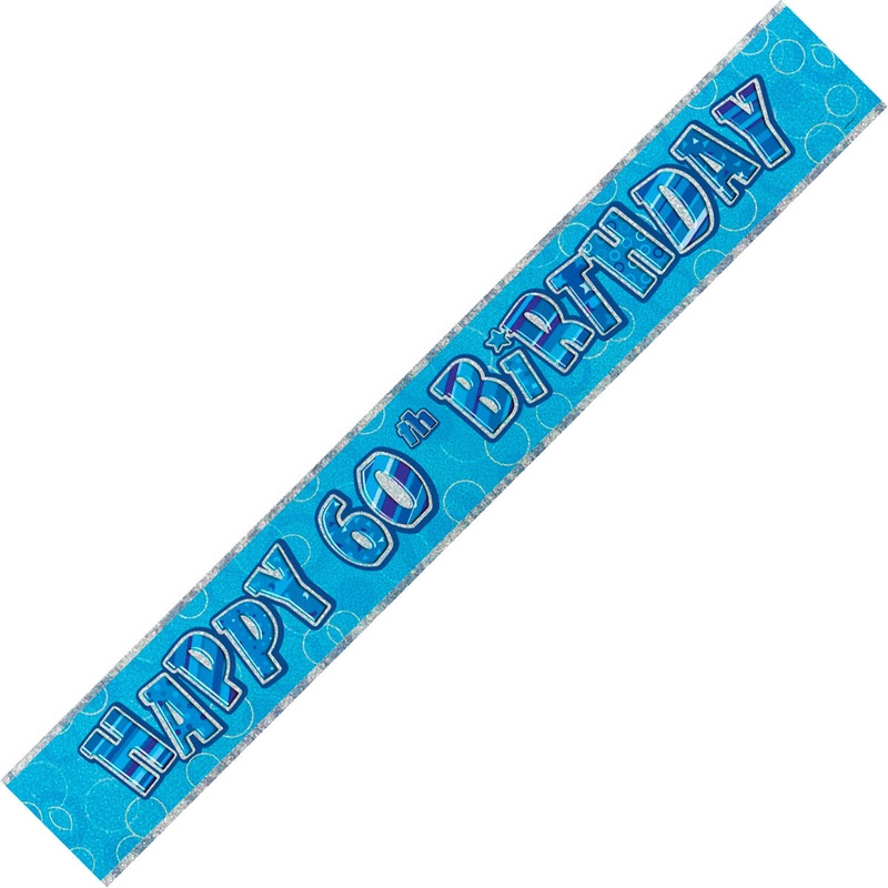 GLITZ BLUE FOIL BANNER 60 12ft
