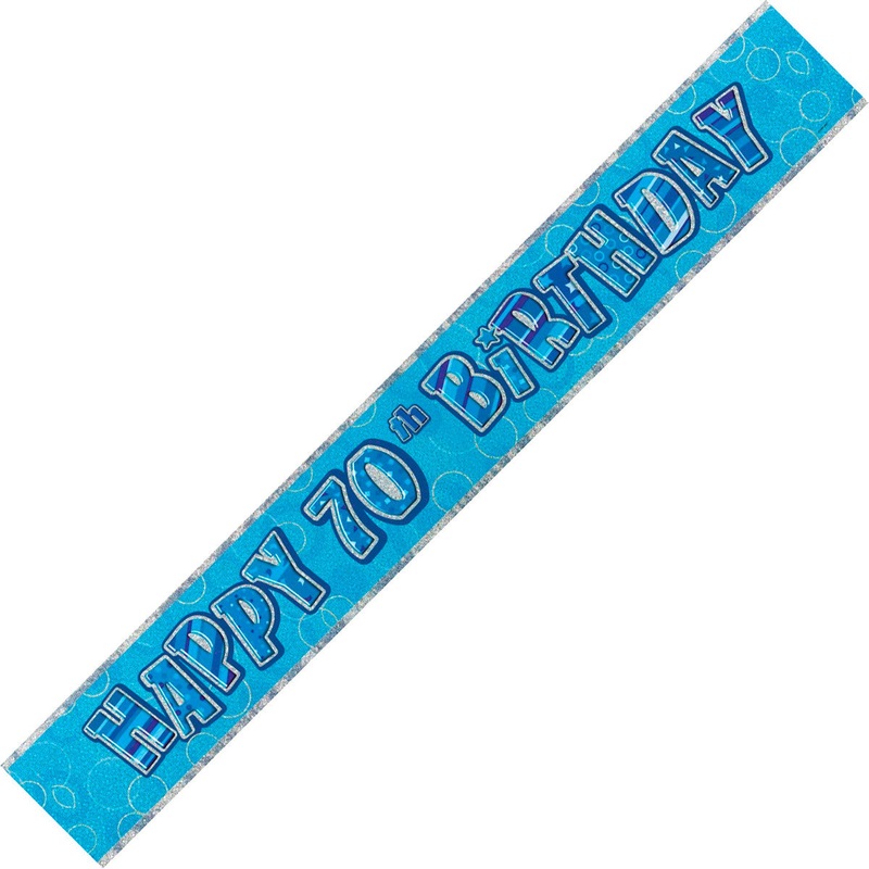 GLITZ BLUE FOIL BANNER 70 12ft