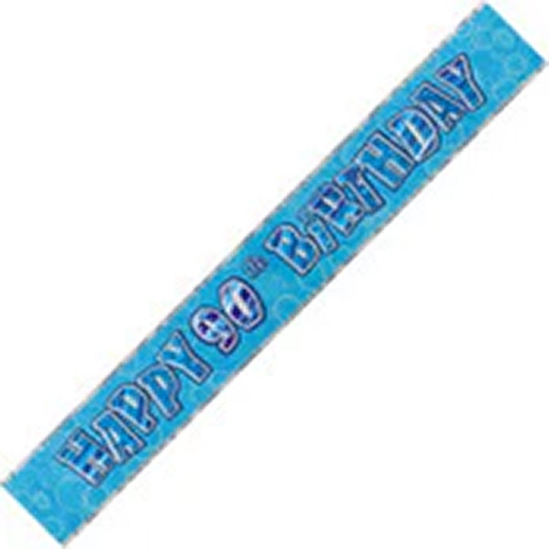 GLITZ BLUE FOIL BANNER 90 12ft