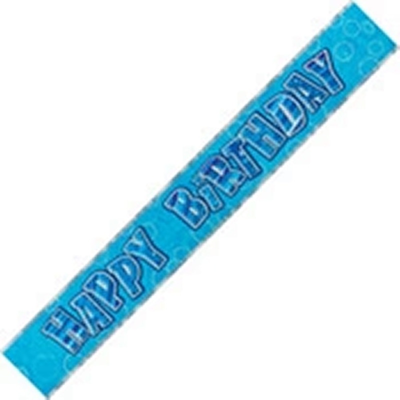 GLITZ BLUE FOIL BANNER HB 12ft