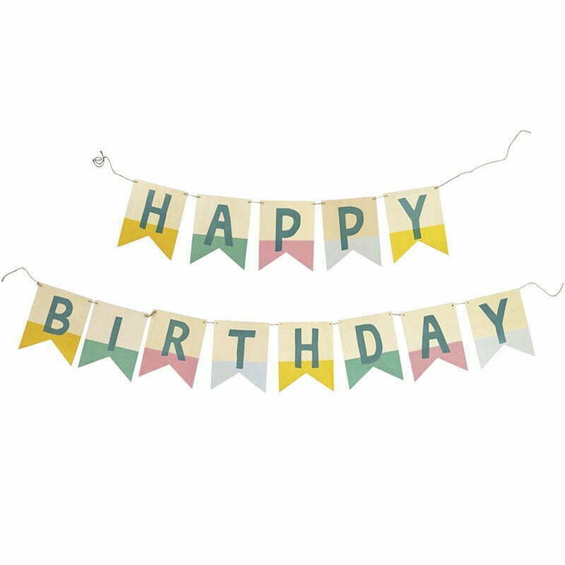 Happy birthday wodden banner