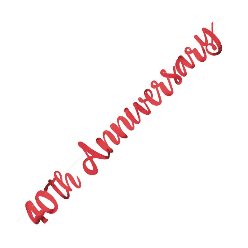 Red 40th Anniversary Banner
