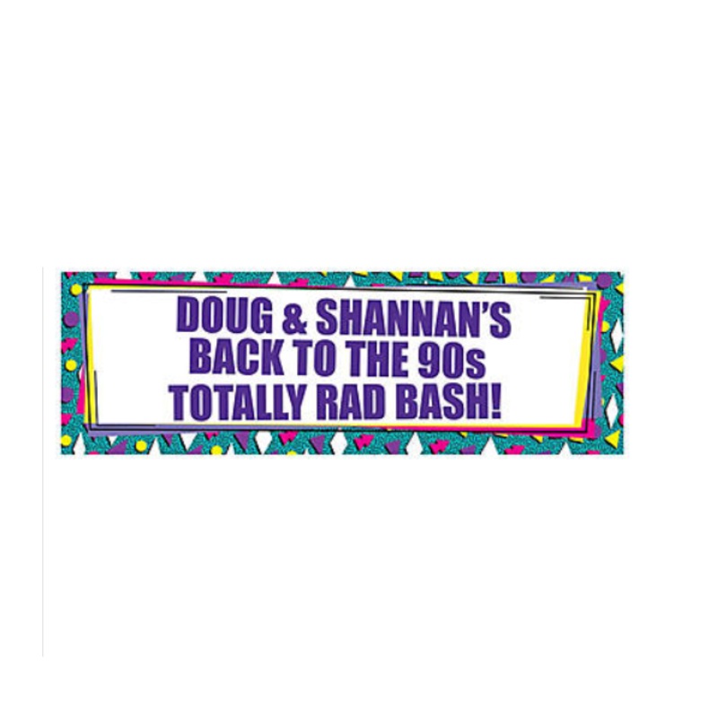 90s Party Custom Banner - Large