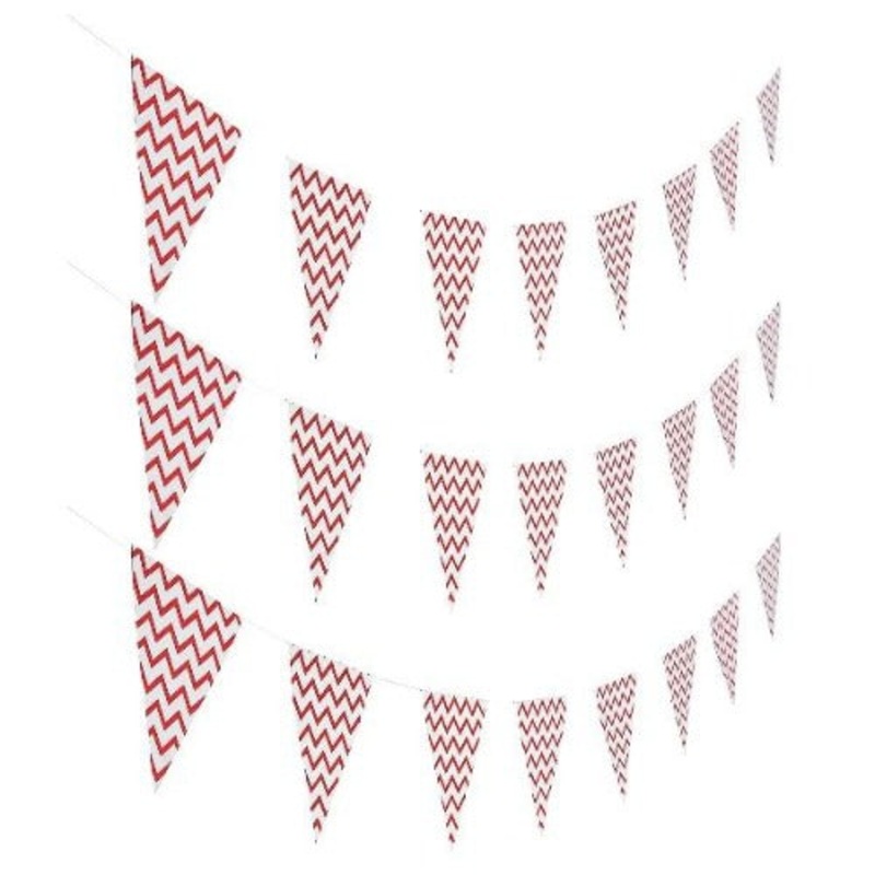 Red Chevron Pennant Banner
