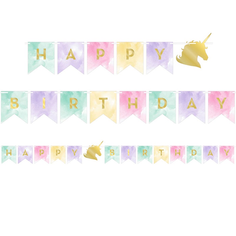 Sparkle Unicorn Party Banner