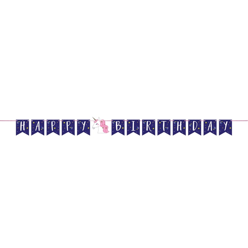 Unicorn Galaxy Banner w/ Ribbon