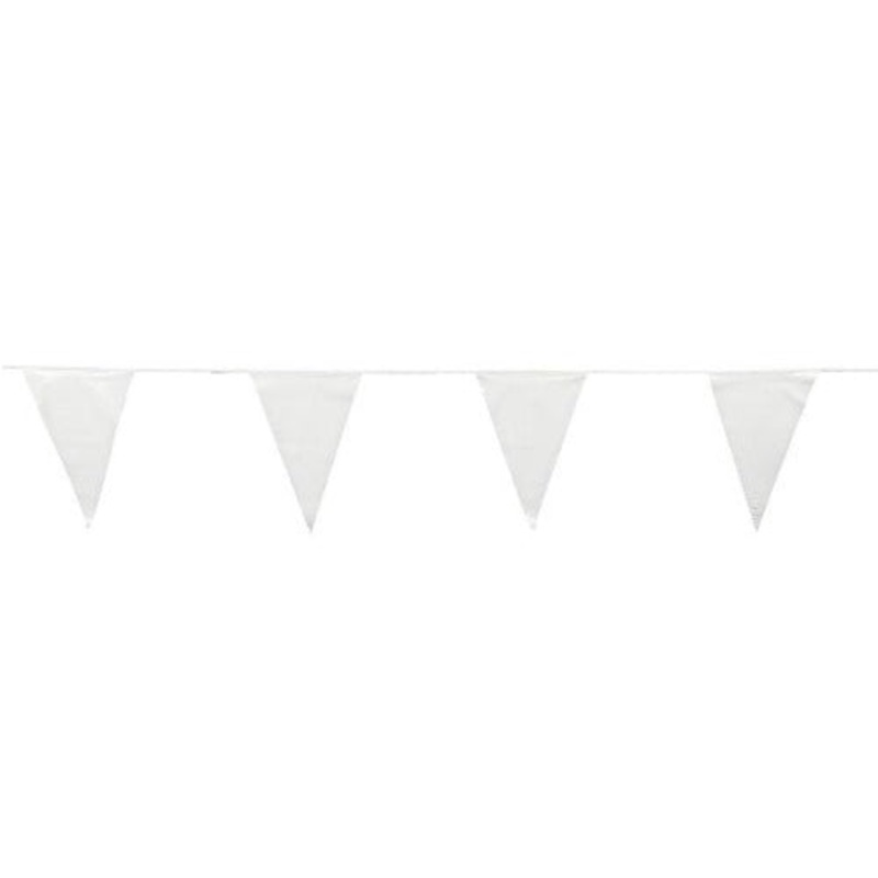 White Plastic Pennant Banner