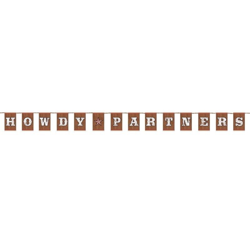 Yeehaw Cow Western Letter Banner