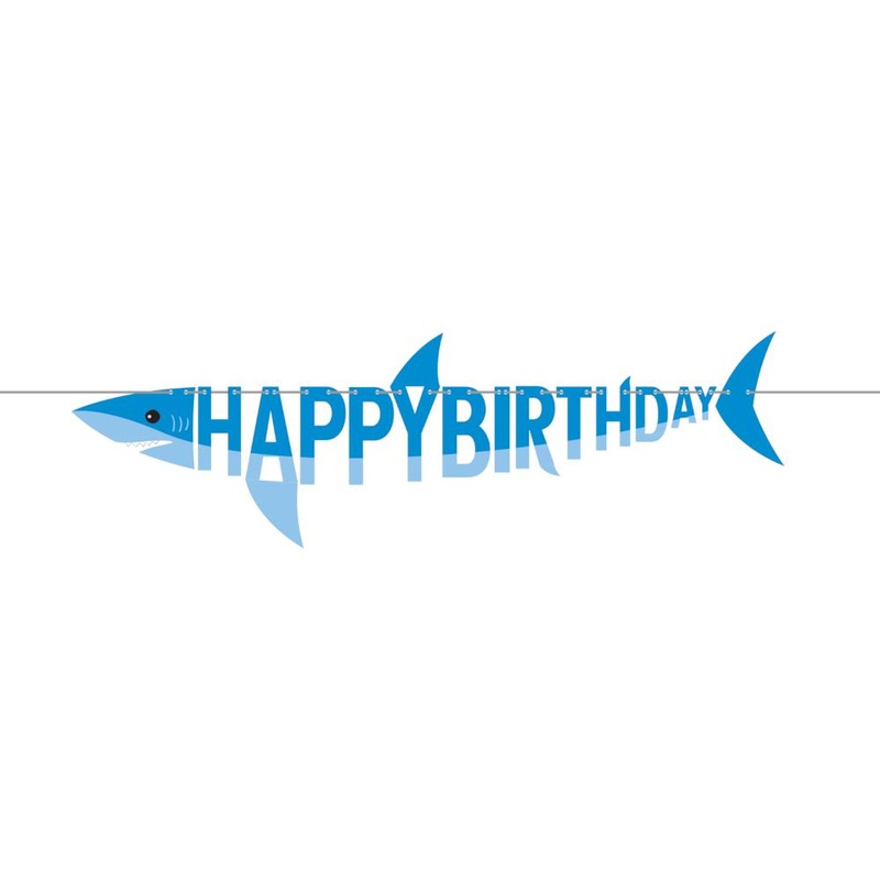 12 pc Bulk Shark Party Banners