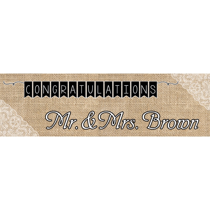 Burlap & Lace Banner
