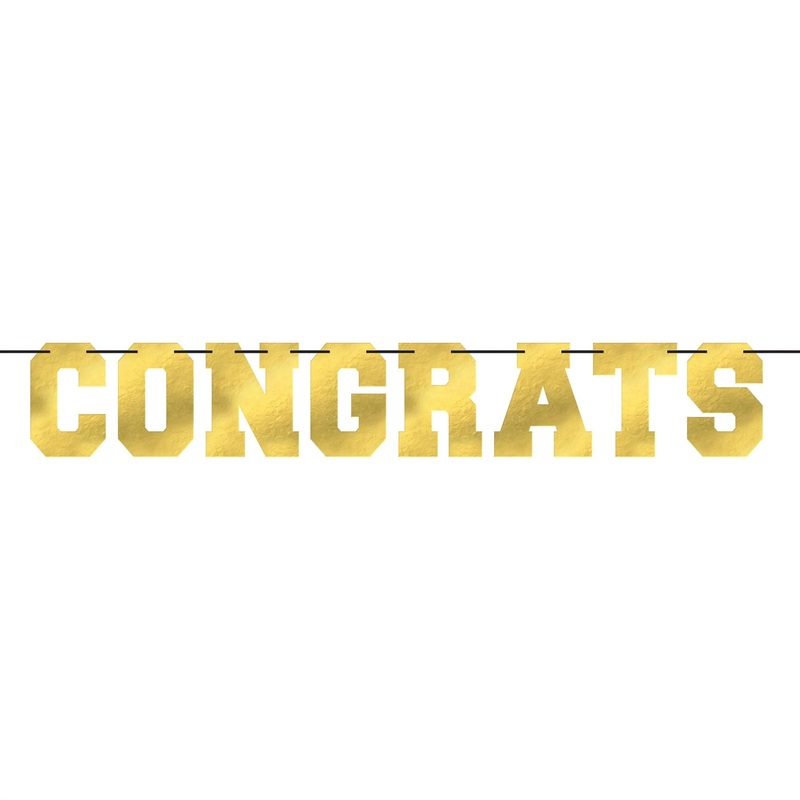 Congrats Gold Foil Banner