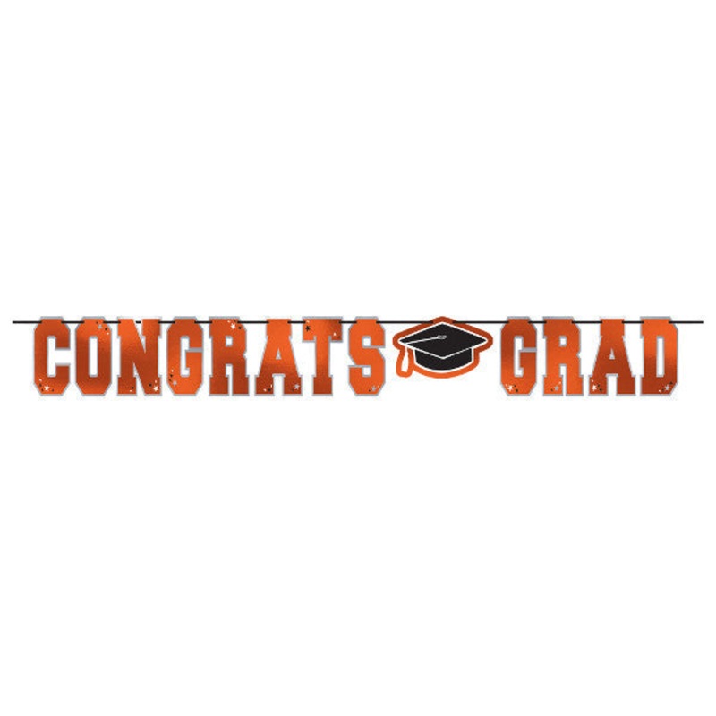Congrats Grad Orange Banner