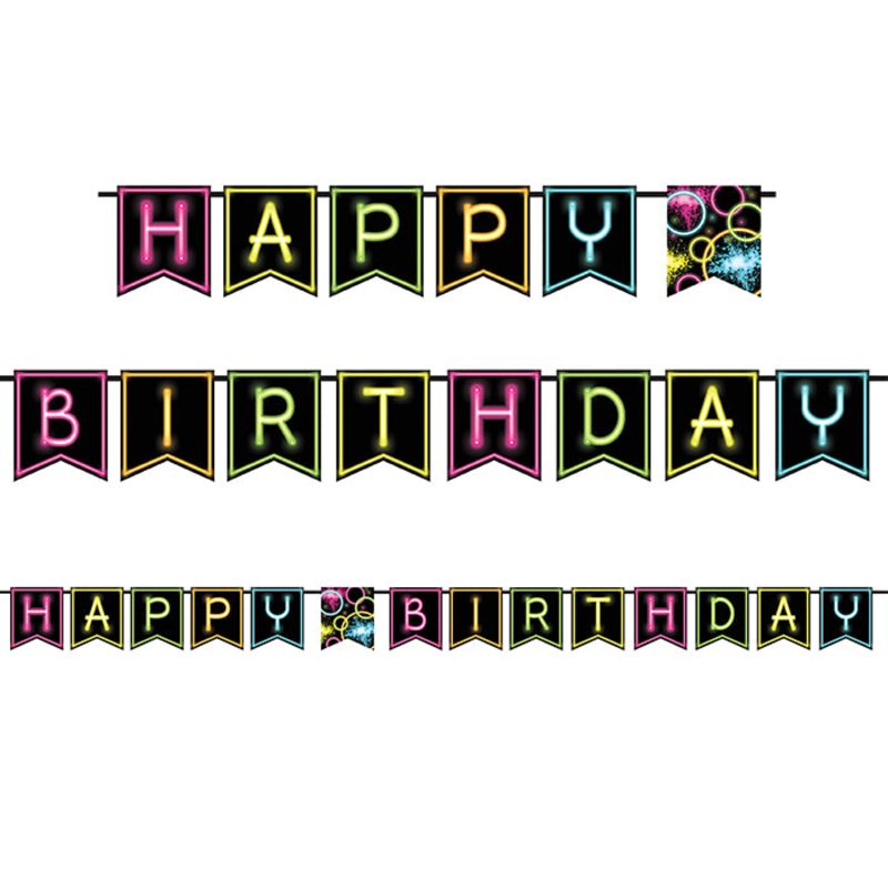 Glow Party Ribbon Banner
