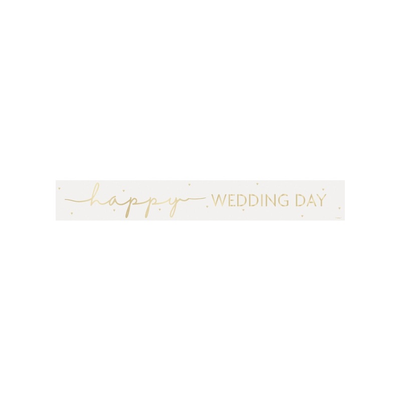 Happy Wedding Day Foil Banner