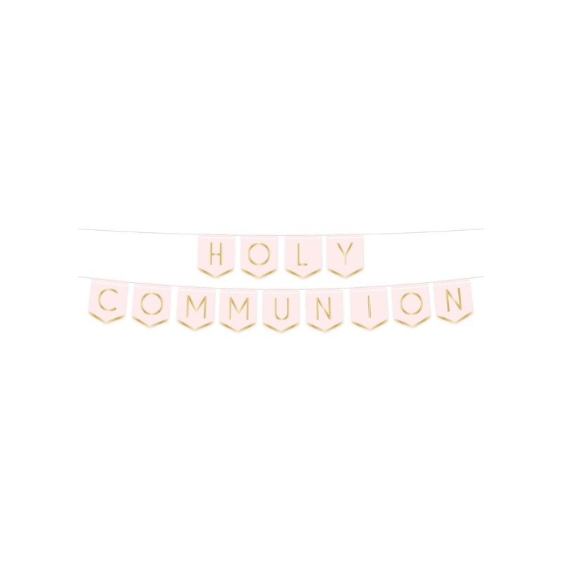 Pink Holy Communion Banner