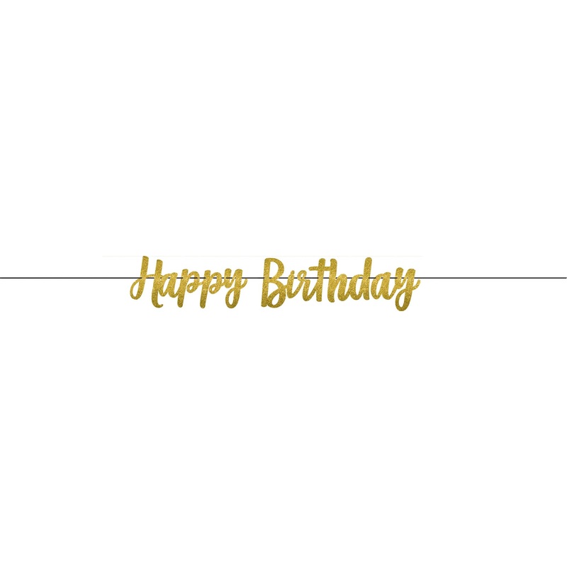 Premium Gold Birthday Banner