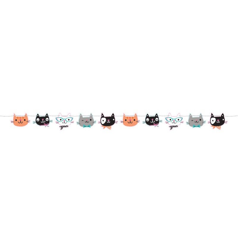 Purrfect Party Cat Banner