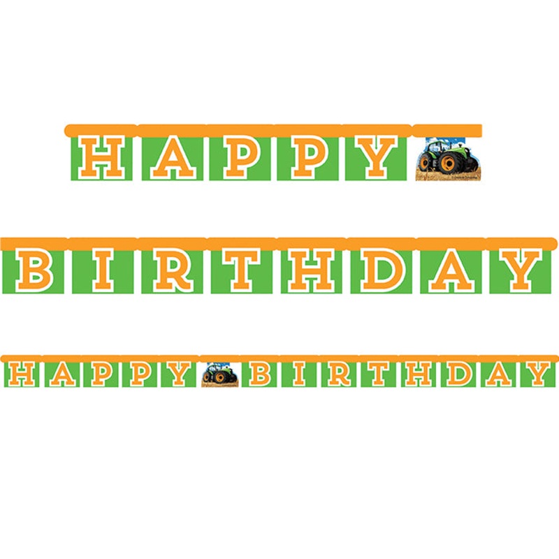 Tractor Time Party Banner