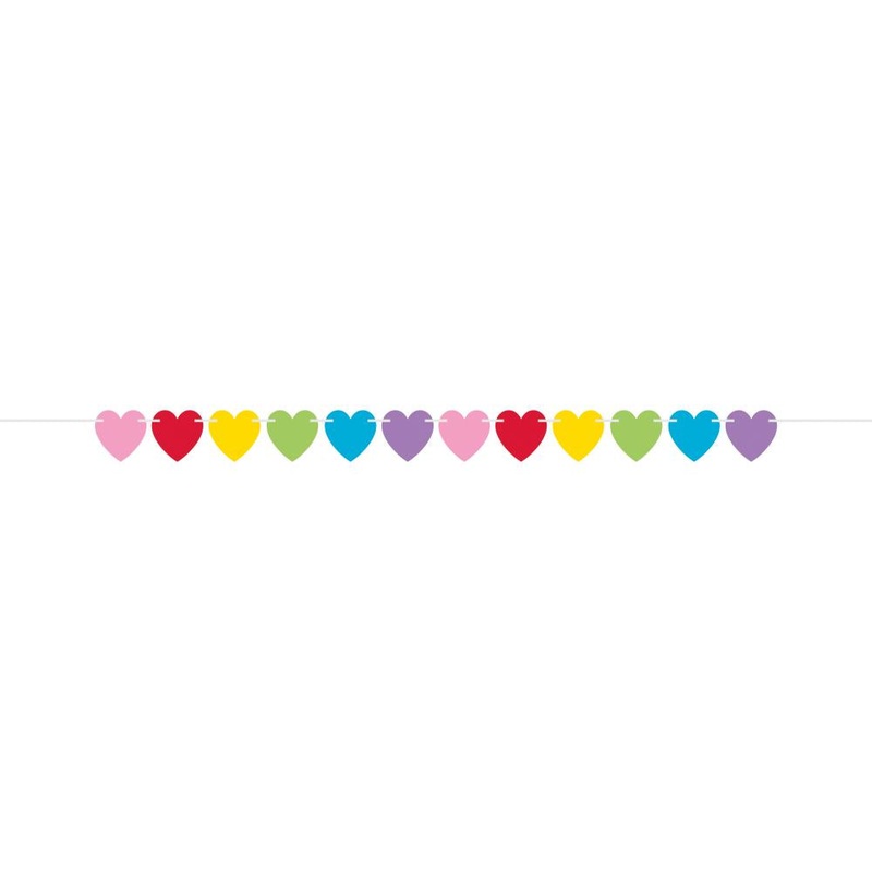 Valentine Hearts Banner w/Twine