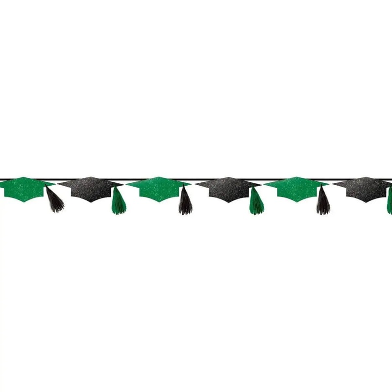 Banner Grad Cap Tassel - Green