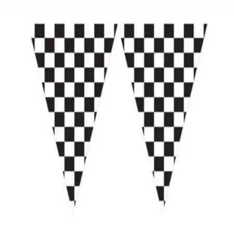 Black & White Check Flag Banner