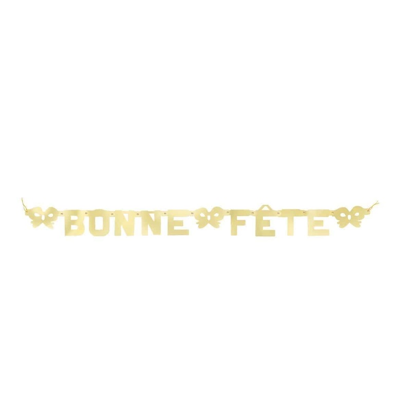 Bonne Fte Banner - Gold