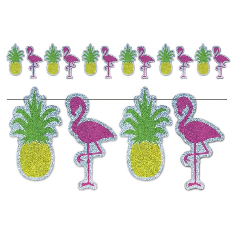Flamingo & Pineapple Banner