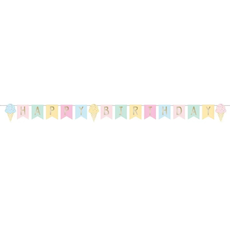Foil Ice Cream Banner