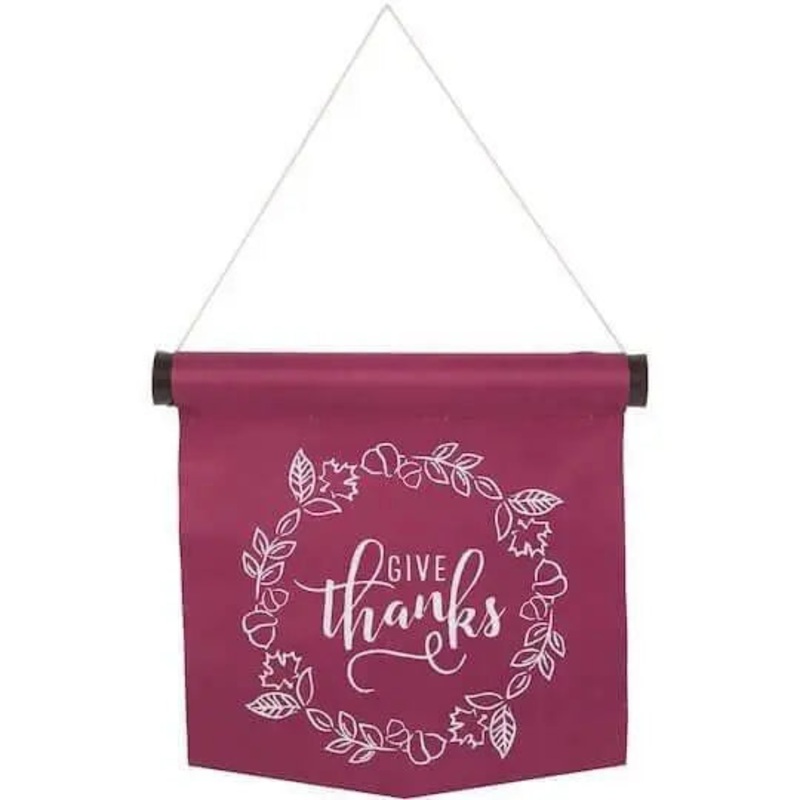 Give Thanks Hanging Wall Banner