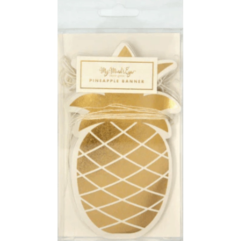 Gold Foil Pineapple Banner