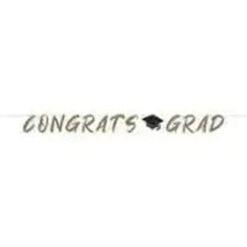 Golden "Congrats Grad" Banner