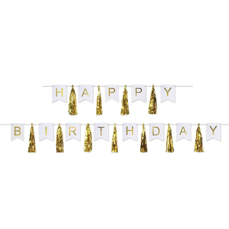 Happy Birthday Tassel Banner